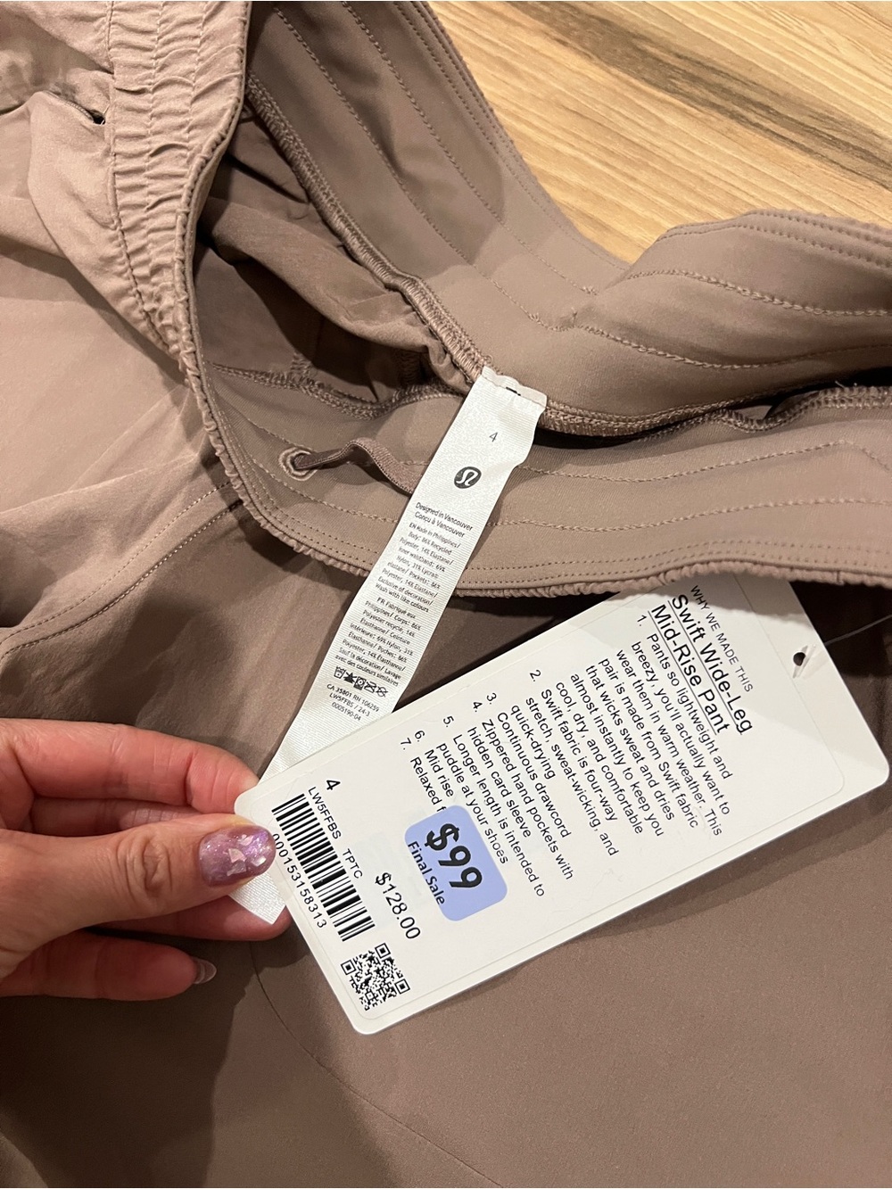 lululemon athletica Wide-Leg Swift Pant — Taupe - Picture 5 of 5